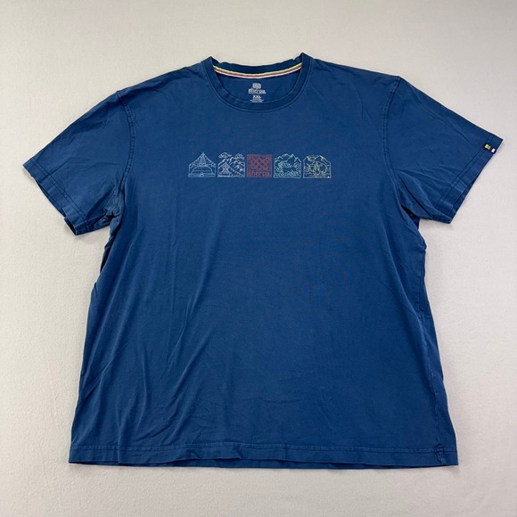 Sherpa Adventure Gear T-Shirt Mens XXL Blue Organic Cotton Graphic SS Tee - Picture 1 of 9